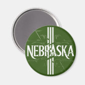  stijl Nebraska tekst ontwerp Magneet (Voorkant / Achterkant)