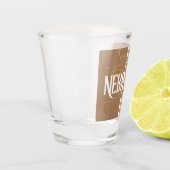 stijl Nebraska tekst ontwerp Shot Glas (Links)