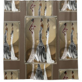  stijl New Orleans Mode Douchegordijn (Voorkant)