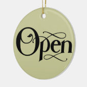 stijl Open Gesloten teken Keramisch Ornament (Links)