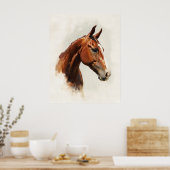 stijl paardenolie schilderij poster (Keuken)