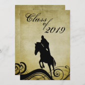  Stijl Paardenspringen Afstuderen Uitnodiging (Voorkant / Achterkant)