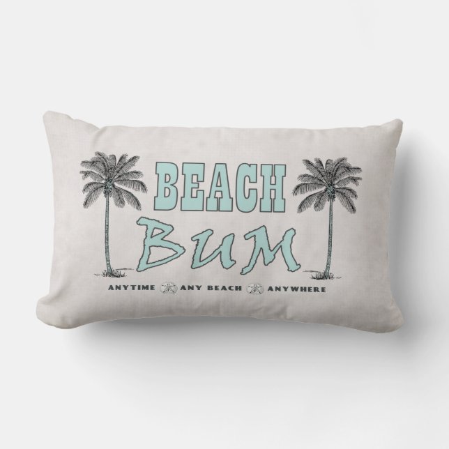  stijl Palm Trees Beach Bum Kussen (Voorkant)