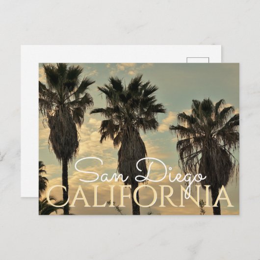 stijl Palm Trees San Diego California Briefkaart (Voorkant / Achterkant)