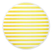 Stijl pannenGele gestripte keramische knop (Voorkant)