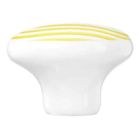Stijl pannenGele gestripte keramische knop (Zijkant)
