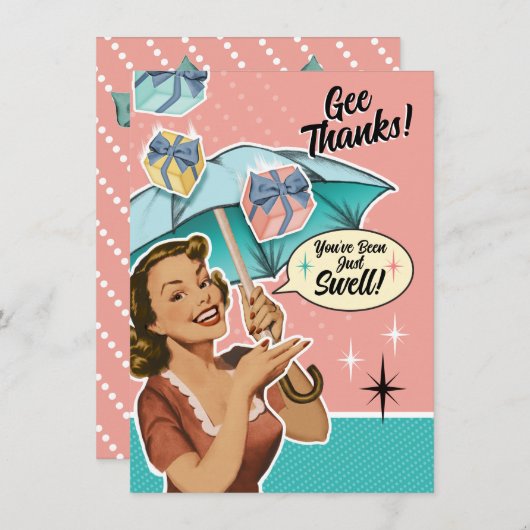  stijl paraplu Vrijgezellenfeest dank u Bedankkaart (Voorkant / Achterkant)