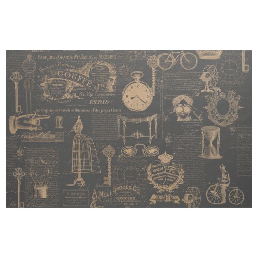 stijl Parijs | Oud script | Boerij Stof (Yard (91,4 cm))