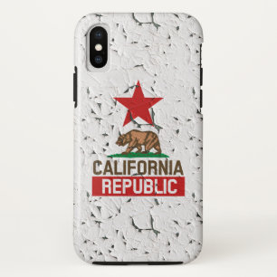 Stijl peling verf in Californië iPhone XS Hoesje