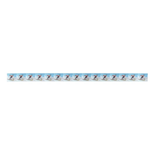 stijl Penguin Downhill Skiing Lint (Voorkant)