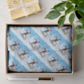 stijl Penguin Downhill Skiing Tissuepapier (Geschenk)