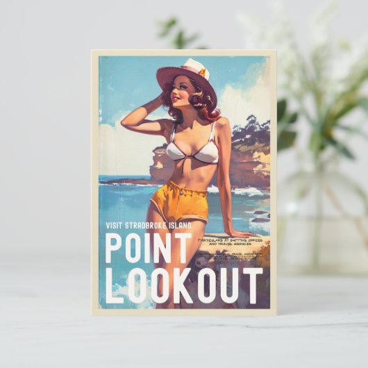  stijl Point Lookout Travel Kaart (Staand voorkant)