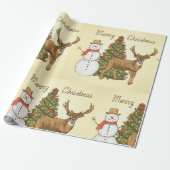  stijl pretkerst cadeaupapier (Uitgerold)