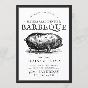 stijl repetitief diner BBQ Pig Roast Kaart