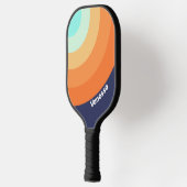  stijl Retro Circle Stripe met naam Pickleball Paddle (Links)