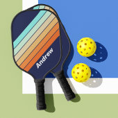 stijl Retro Strepen met Naam Pickleball Paddle
