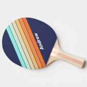 stijl Retro Strepen met Naam Tafeltennisbatje (Zijkant)