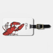  stijl rode kreeft ontwerp bagagelabel (Voorkant horizontaal)