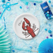  stijl rode kreeft ontwerp papieren bordje (Feest)