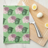  Stijl Roze Hydrangea Kitchen Towel Theedoek (Quarter Fold)