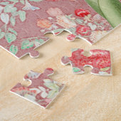 Stijl Roze Lily Pink Floral Puzzle Legpuzzel (Zijkant)