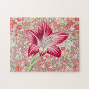  Stijl Roze Lily Pink Floral Puzzle Legpuzzel