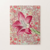 Stijl Roze Lily Pink Floral Puzzle Legpuzzel (Verticaal)