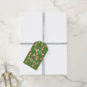Stijl Roze Polka Dot Groene Gift Label Cadeaulabel (Met Touw)