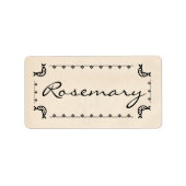 -stijl rozemarijn labels (Voorkant)