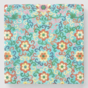  stijl Schattigee Bloemen Bloemen Floral Art Marme Stenen Onderzetter