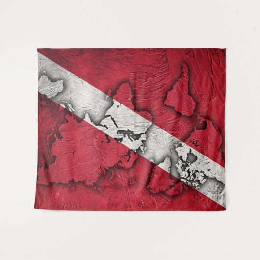  stijl scuba vlag. Omlaag schuiven Wandkleed (Voorkant (horizontaal))