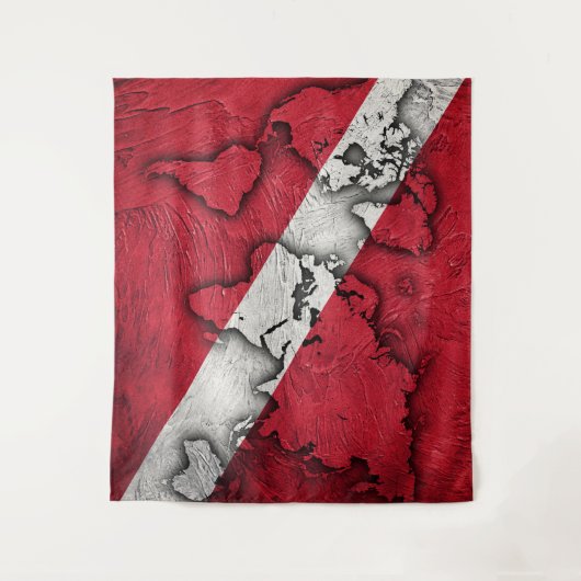  stijl scuba vlag. Omlaag schuiven Wandkleed (Voorkant)