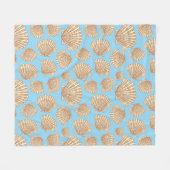  stijl Seashell Patroon Fleece Deken (Voorkant (Horizontaal))