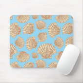stijl Seashell Patroon Muismat (Met muis)
