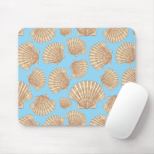stijl Seashell Patroon Muismat (Met muis)