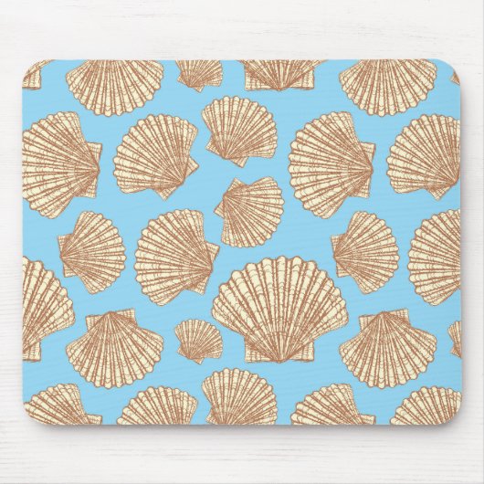 stijl Seashell Patroon Muismat (Voorkant)