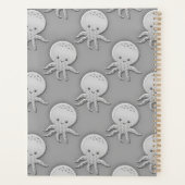  stijl Sepia Baby Octopus Patroon Planner (Achterkant)