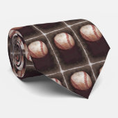  Stijl Sepia Baseball Kunstwerk Stropdas (Opgerold)