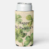  stijl Shamrocks Happy St Patrick's Day (Seltzer Achterkant)