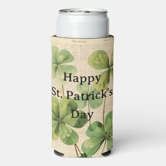  stijl Shamrocks Happy St Patrick's Day (Seltzer Achterkant)
