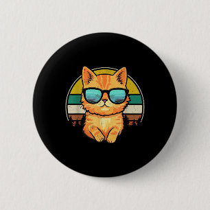  Stijl Sinaasappel Tabby Kat Vriendelijk Dragen Su Ronde Button 5,7 Cm