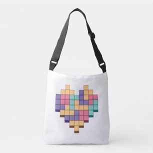 Stijl spelhartritme blokkeren crossbody tas