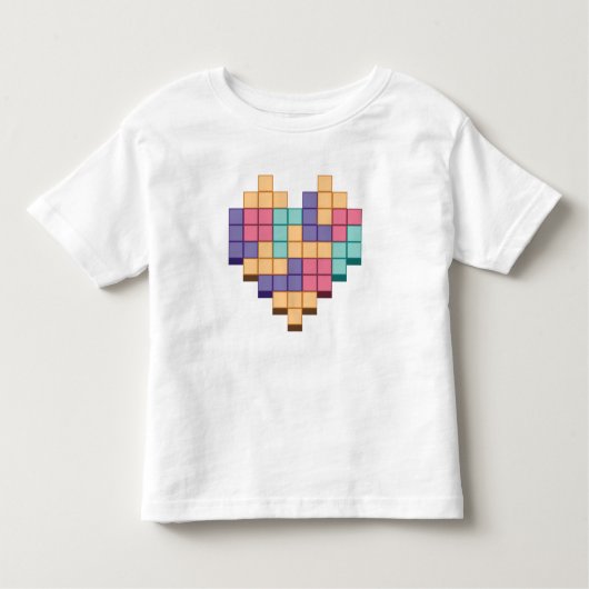 Stijl spelhartritme blokkeren kinder shirts (Voorkant)