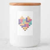 Stijl spelhartritme blokkeren voedselcontainer etiket (Voorkant)