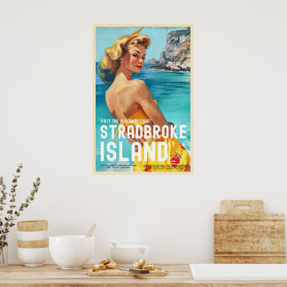 stijl Stradbroke Island Travel Poster