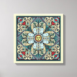  stijl Sun Mandala Canvas Print