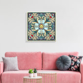  stijl Sun Mandala Canvas Print (Insitu (Woonkamer))