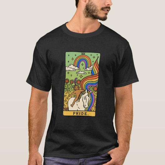  stijl Tarot Kaart Tarot Reader Pride Tarot T-shirt (Voorkant)