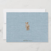  stijl Teddy Bear Picnic Uitnodiging - blauw (Achterkant)
