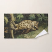 stijl uil in betoverd bos handdoek (Handdoek)